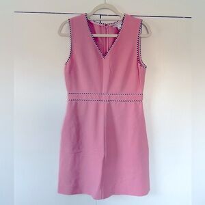 Diane Von Furstenberg Pink V-Neck Mini Dress 8